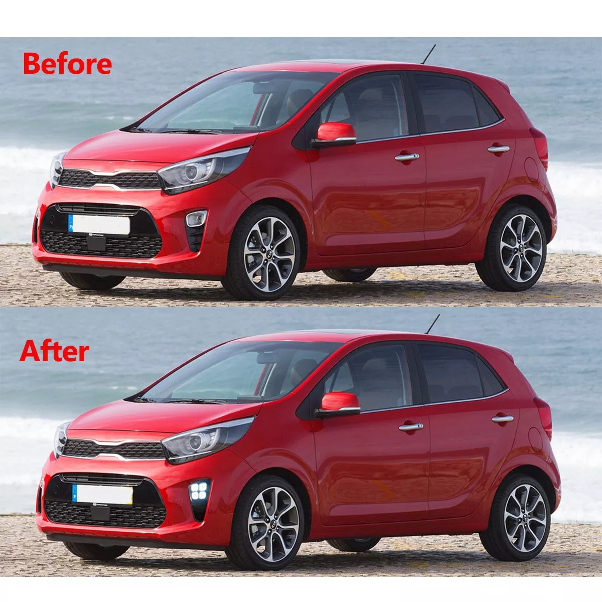 For Kia 17-20 Picanto Daytime Running Lights Modified Fog Lights