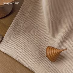 新款輕奢簡約現代加厚雪尼爾窗簾奶茶色客廳臥室遮光窗簾防曬隔音