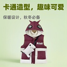 2025儿童卡通棉马甲男女童秋冬外穿宝宝马甲背心棉衣外套连帽跨境