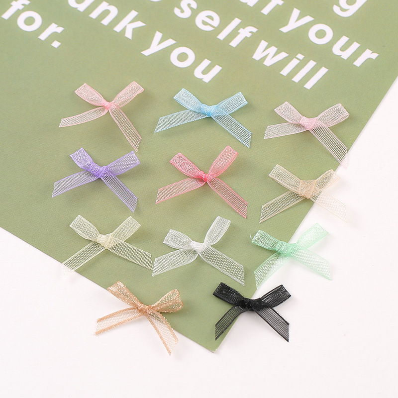 Internet Celebrous Sweet Hand Ribbon Organza Lace Small Bow DIY Garment Accessories Nail Art Underwear Shoe Accessories