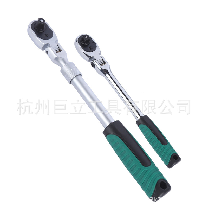 72齿大飞中飞快板修车机修工具万向伸缩摇头快速棘轮扳手