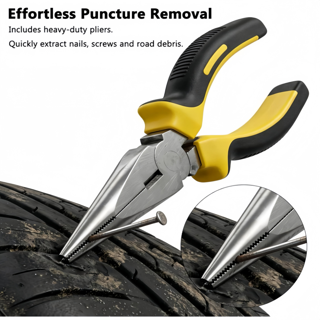 Cross-Border Best-Selling New Tire Repair Tool Set, Quick Repair of Vacuum Tire Punctures, Puncture Strip Tire Repair