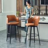 Барный стул, итальянский минималистичный, легкий, роскошный, элитный стул для стойки регистрации, высокий стул для отеля, домашний стул со спинкой, высокий табурет, барный стул