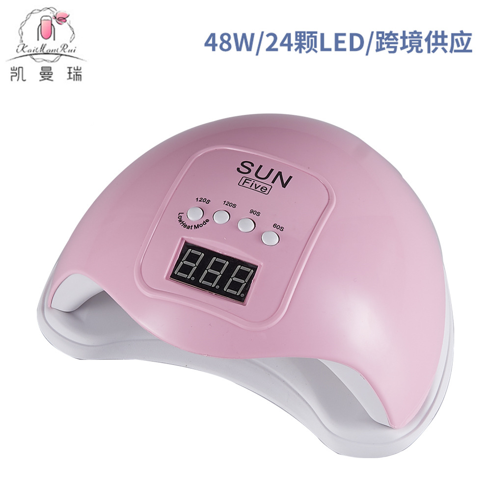 Lámpara de fototerapia UVLED para uñas SUNFive transfronteriza, de secado rápido, con cuatro velocidades inteligentes, para salón de uñas y curado de uñas.