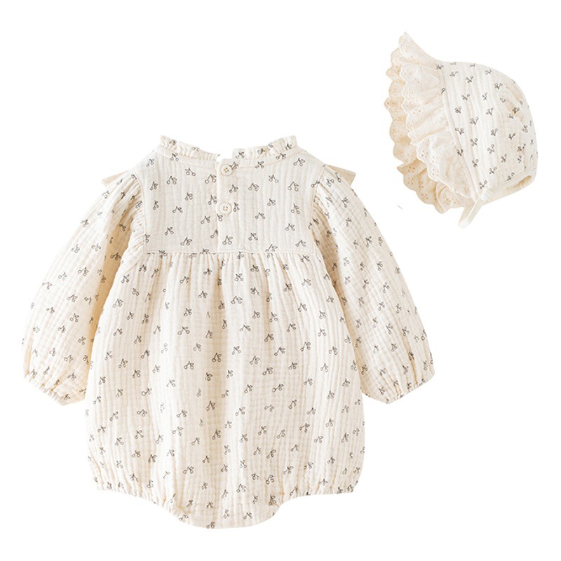 Ropa de bebé otoño nuevo bebé recién nacido niña mono UN MES 100 días de manga larga romper primavera y otoño romper