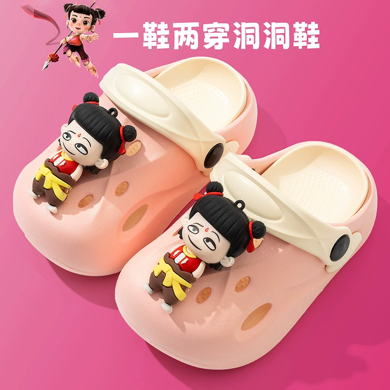 Детские тапочки для мальчиков Летние детские пещерные туфли на мягкой подошве для девочек мультфильм нескользящая баня для малышей пляжная обувь