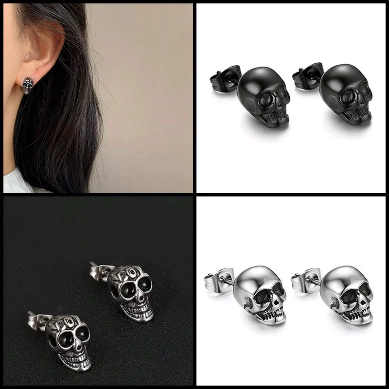 Трансграничные новые персонализированные серьги-призраки готические ретро серьги-черепа универсальные серьги для мужчин и женщин аксессуары для Хэллоуина