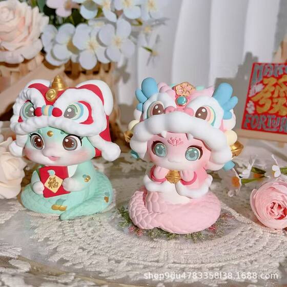 Year of the Snake Gypsum Doll Handmade Painting Creative Graffiti DIY Color Filling Gypsum Doll Batch Stall