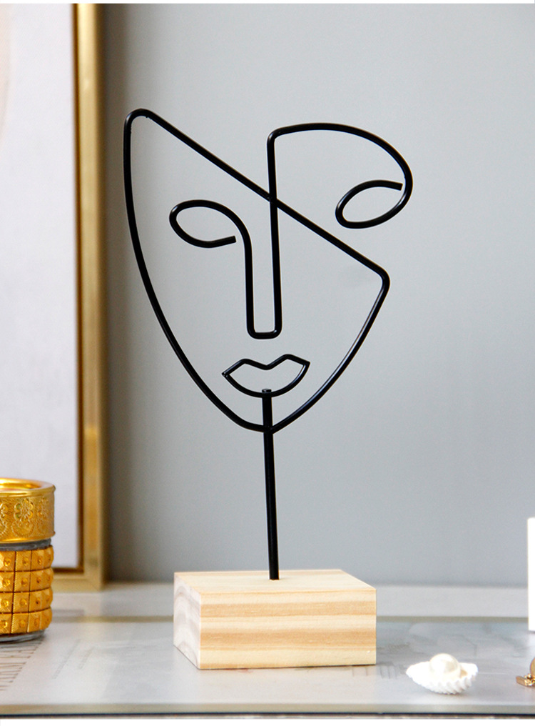 180g Weight Jewelry Rack Classification 1 Piece Quantity Iron Material Human Face Pattern Nordic Style, Modern Style Style Nordic Style Modern Style Human Face Iron Jewelry Rack 13