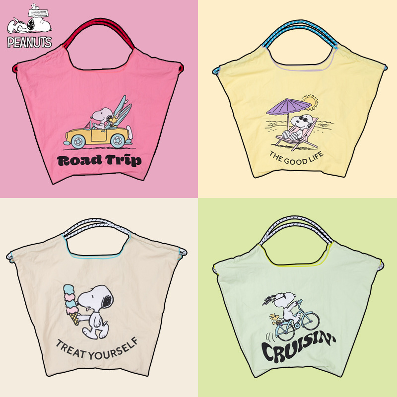SNOOPY SNOOPY Dopamine Cartoon New Student Shoulder Bag Women's Embroidered Large Capacity