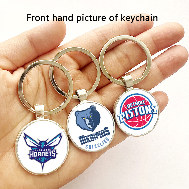 NBAチームのエンブレムのキーホルダーの時間宝石合金のペンダントのカバンの自動車の鍵のペンダントのバスケットボールのファンのプレゼント|undefined