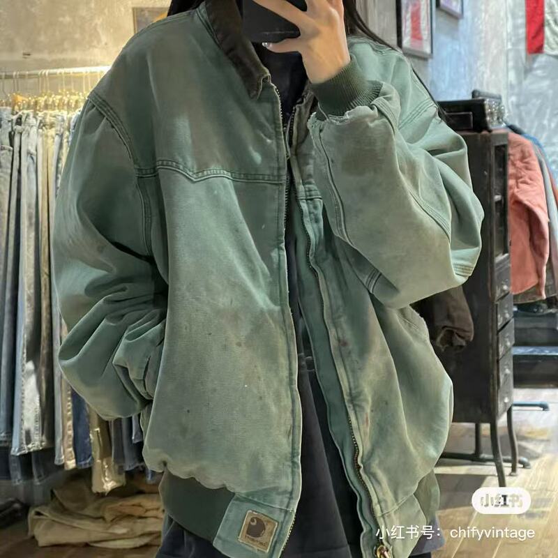 Niche Car X Stu Santa Fe Collaboration J14 Canvas Vintage Jacket American Workwear Jacket Trendy