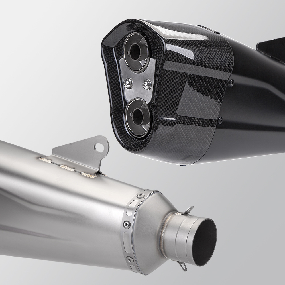 Motorcycle exhaust pipe modification exhaust tail section K165 carbon fiber exhaust pipe lossless installation locomotive Universal