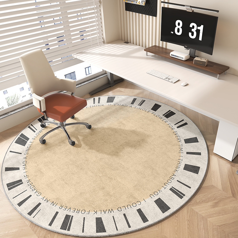 Alfombra redonda dormitorio silla de computadora estera sala de estar sofá perezoso giratorio estera de asiento