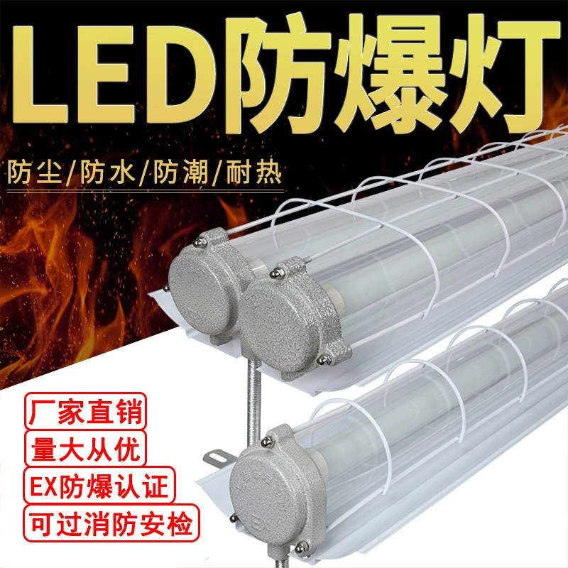 LED防爆蛍光灯単二重管LEDランプ工場倉庫灯給油ステーション灯長条日光防水照明灯|undefined