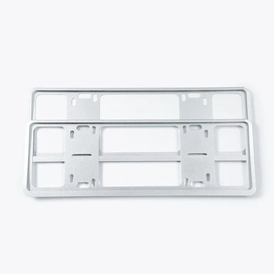 Iron double-layer license plate frame, License plate holder/license plate holder - white