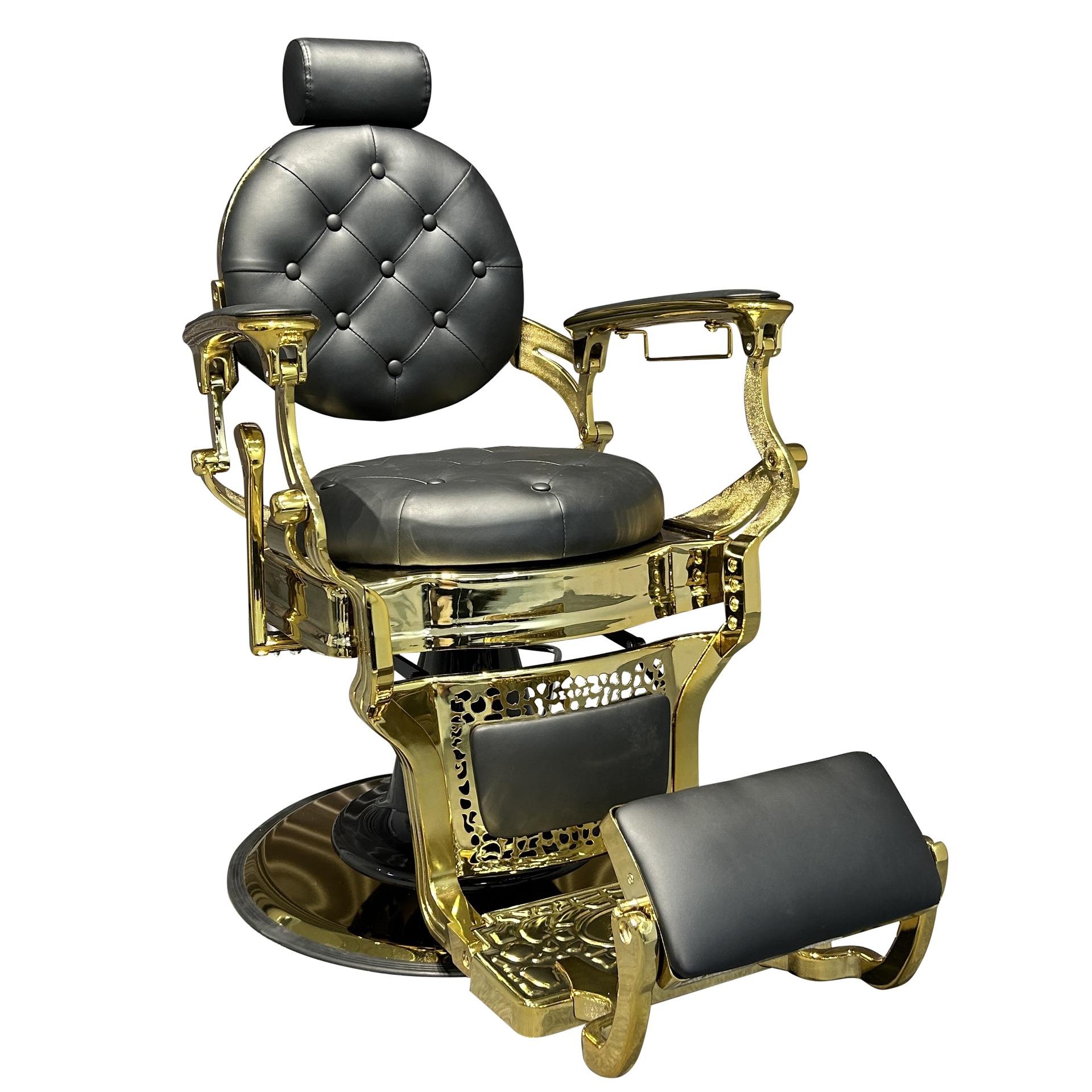 Wholesale Liftable Rotating Salon Chair American Retro Comfortable Leather Hair Salon Chair Styling Chair