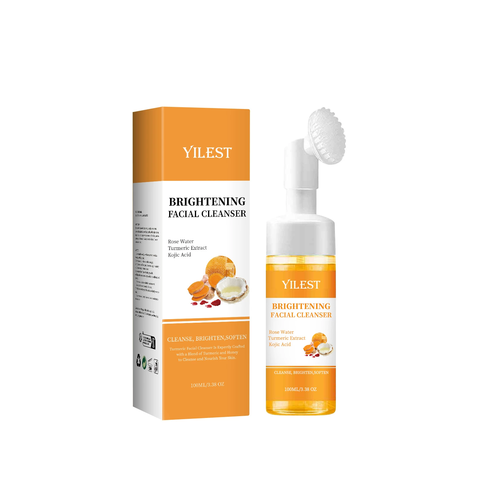 Трансграничные горячие продажи YILEST куркума пена очищающая молочная пена