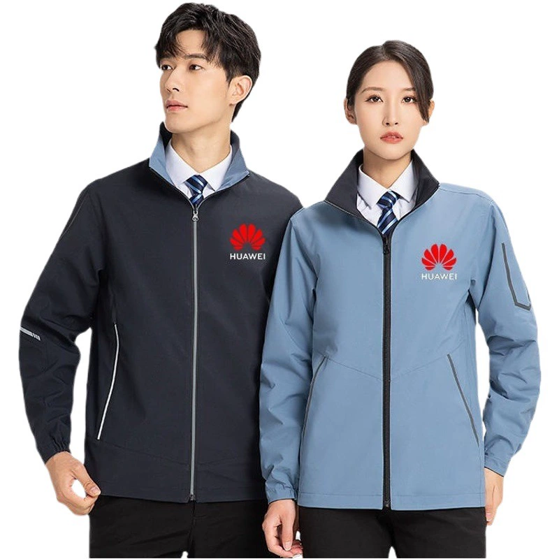 Весенне-осенняя рабочая одежда ветровка командная Униформа пальто рабочая одежда Двусторонняя одежда рабочая одежда куртка с воротником-стойкой рабочая одежда с логотипом на заказ