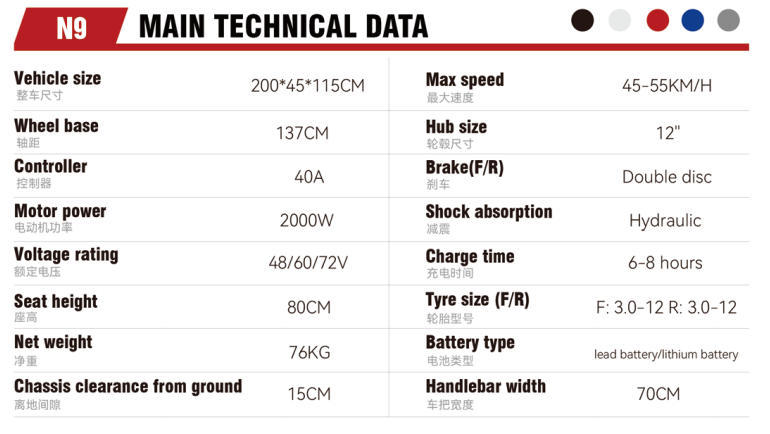 Cross-Border Export of N9 Electric Motorcycles, High-Power Electric Scooters, High-Speed Long-Distance Electric Bikes, and Electric Scooters