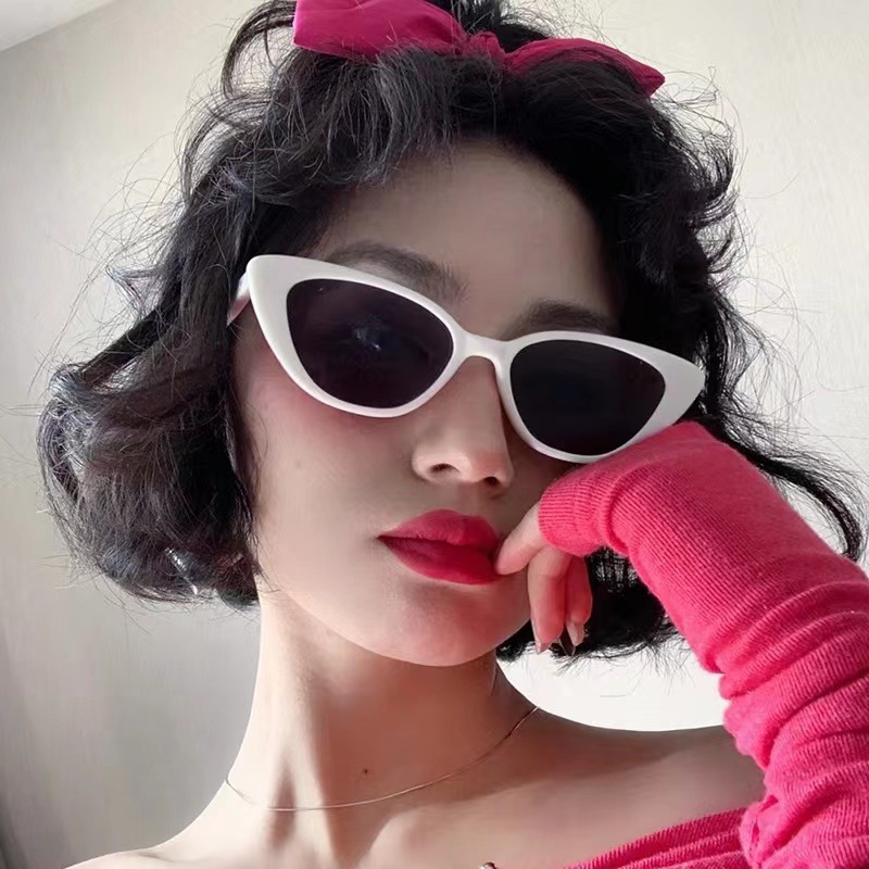 50g Weight Full Frame Glasses Structure Sunglasses Classification Basic Simple Style Solid Color PC UV400 Protection Cat Eye Full Frame Women's Sunglasses