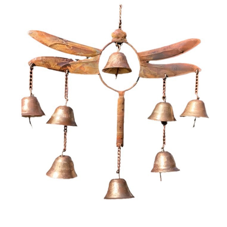 Cross-border Garden Decorations Dragonfly With Bells Wind Chime_voghion.com