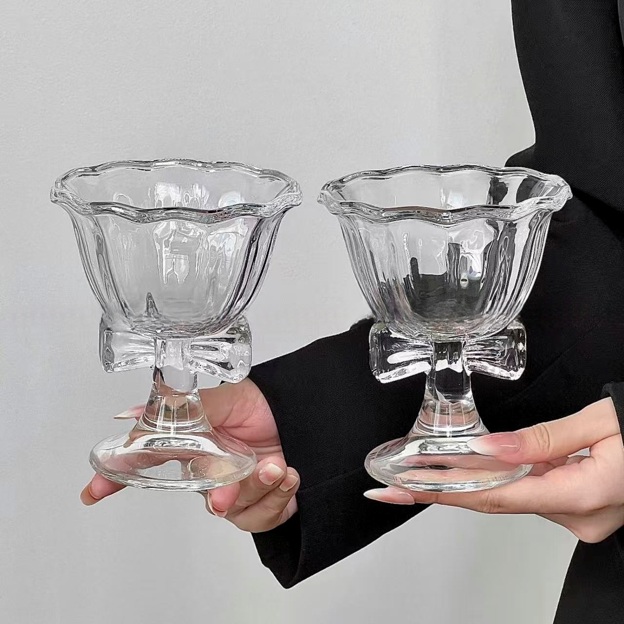 Tazas de arco de alto valor de cara, tazas de helado, tazas de jalea, tazas de champán, tazas de cóctel de vino dulce, tazas de café