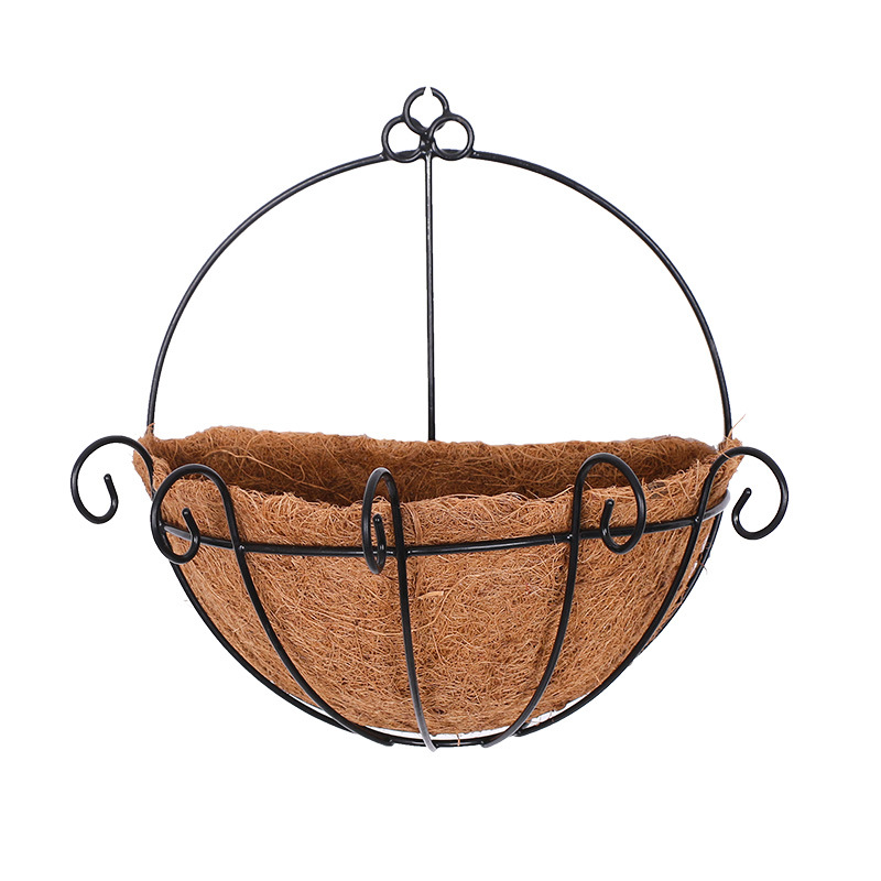 Cesta de flores tejida a mano colgante de pared maceta colgante canasta interior sala de estar sauce paja tejida cesta de flores decorativas semicírculo colgante Cuenca