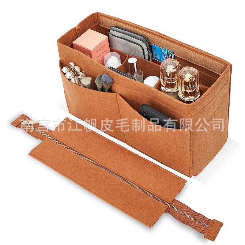 LV Onthego liner bolsa de soporte bolso de mano bolsa de forro bolsa de cosméticos bolsa de fieltro bolsa media cremallera extraíble