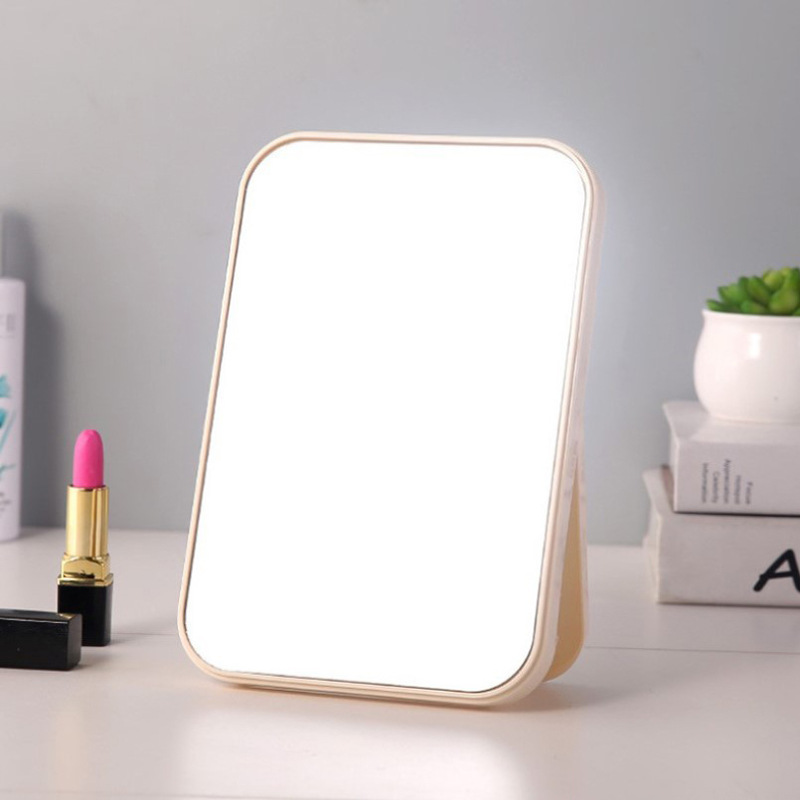 Mirror Portable Make-up Mirror Folding Portable Mirror Dormitory Students Small Mirror Desktop Can Stand Dressing Mirror Girl