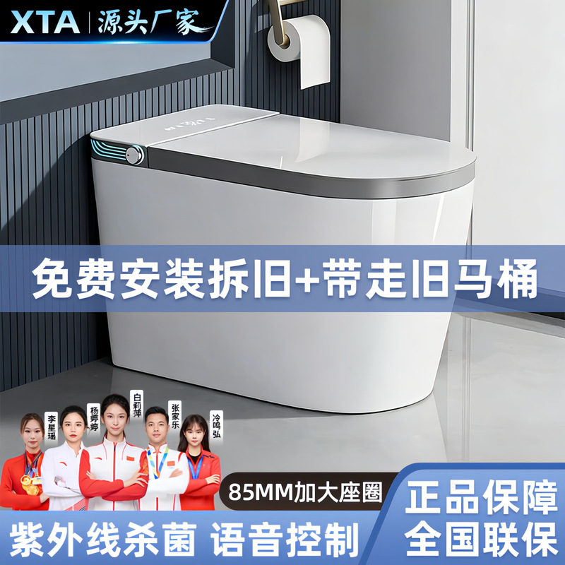 Household Smart Toilet with Large Size and Large Seat, Instant Heating, Integrated, No Water Pressure Limit, Fully Automatic Toilet Seat