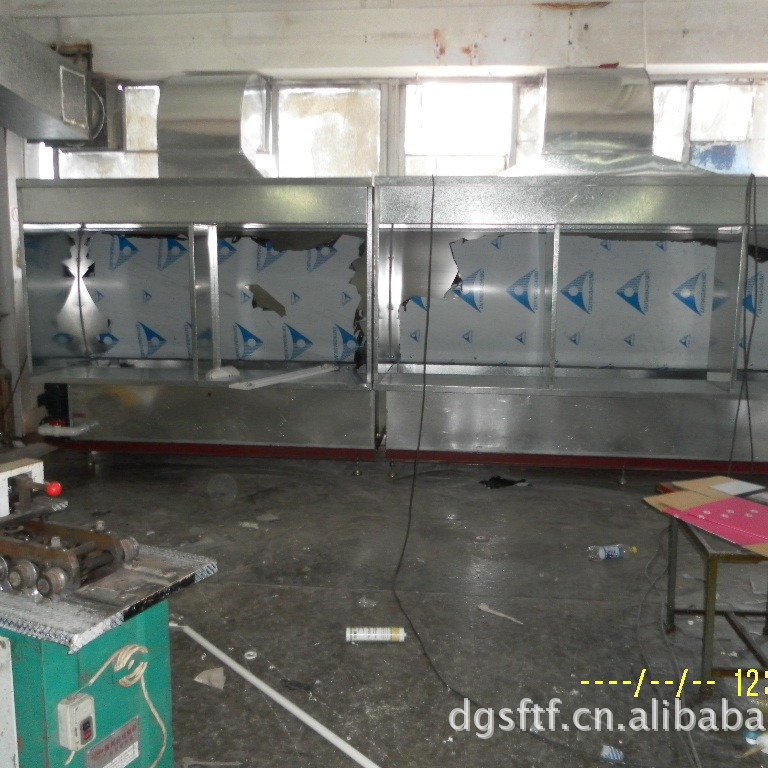 喷油水帘柜环保抽风工程喷油净化通风工程