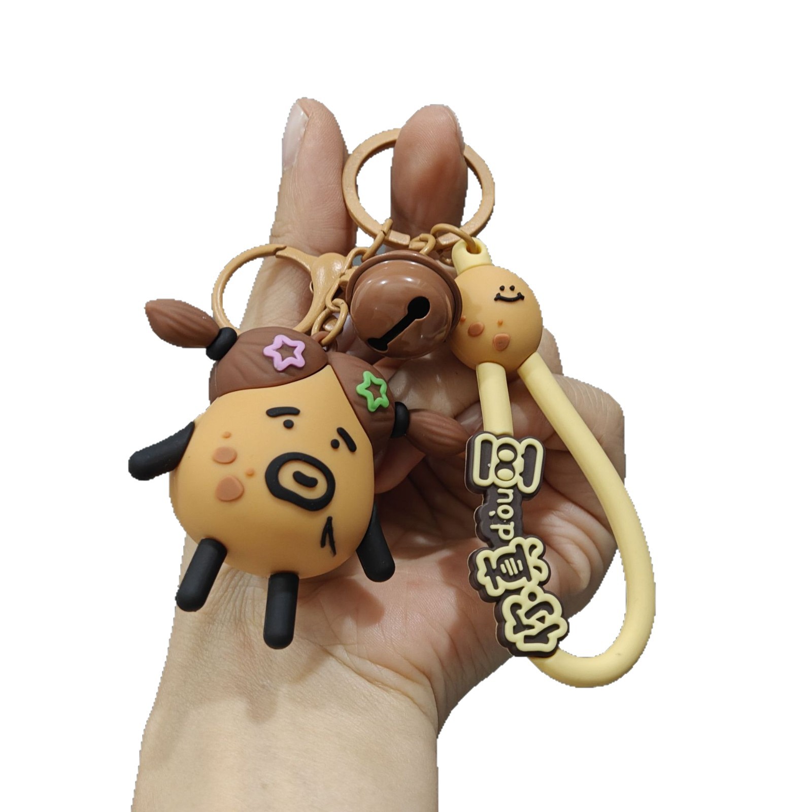 Creativo feo, bonito, frito, patata, monarca, llavero de dibujos animados, boca de salchicha, muñeca, colgante, bolso de automóvil, llavero al por mayor