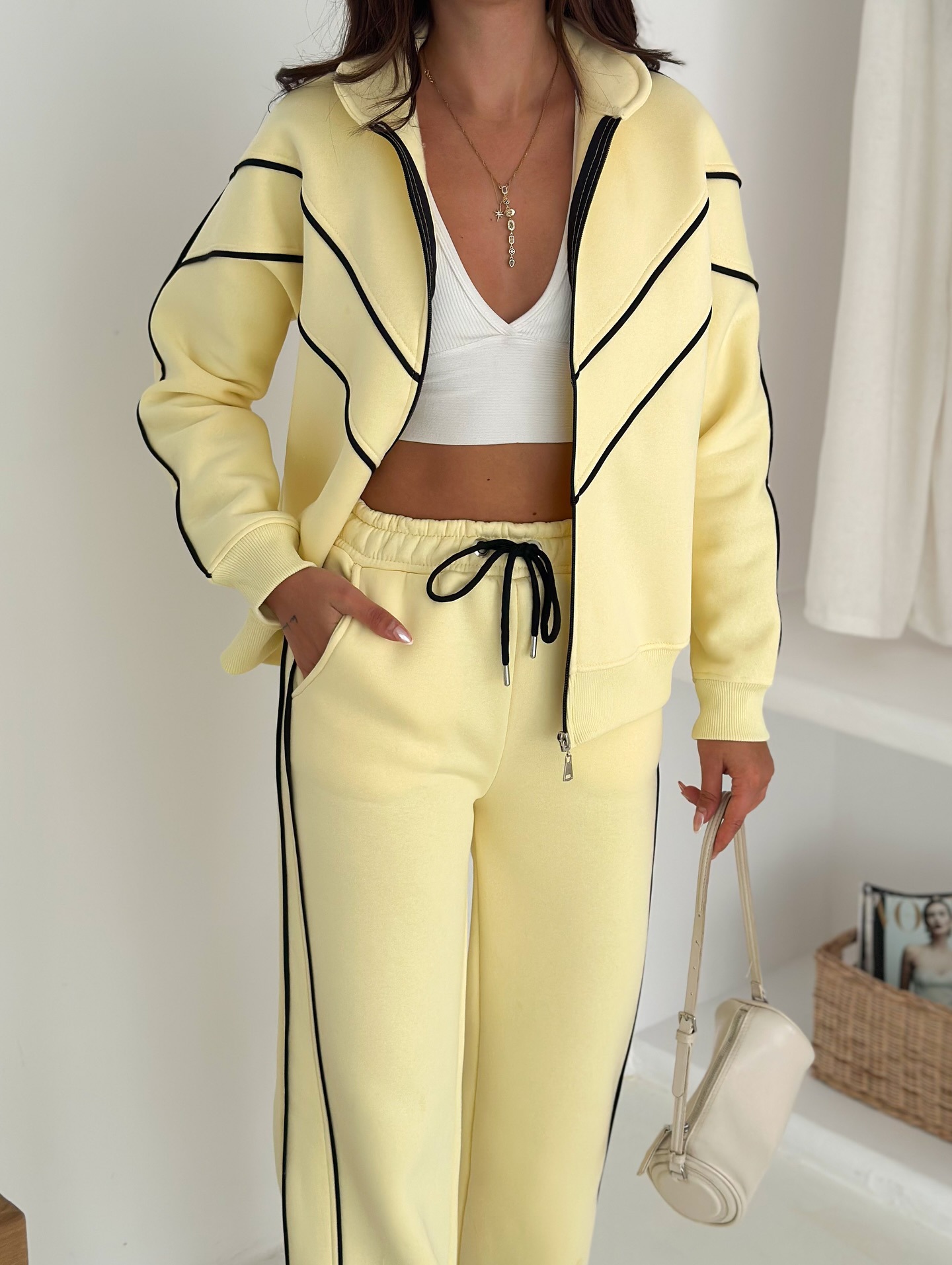 2026 Cross-Border Casual Outfit For Women, European American Street Style, Long-Sleeve Fold-Neck Cardigan And_ecoleips.com