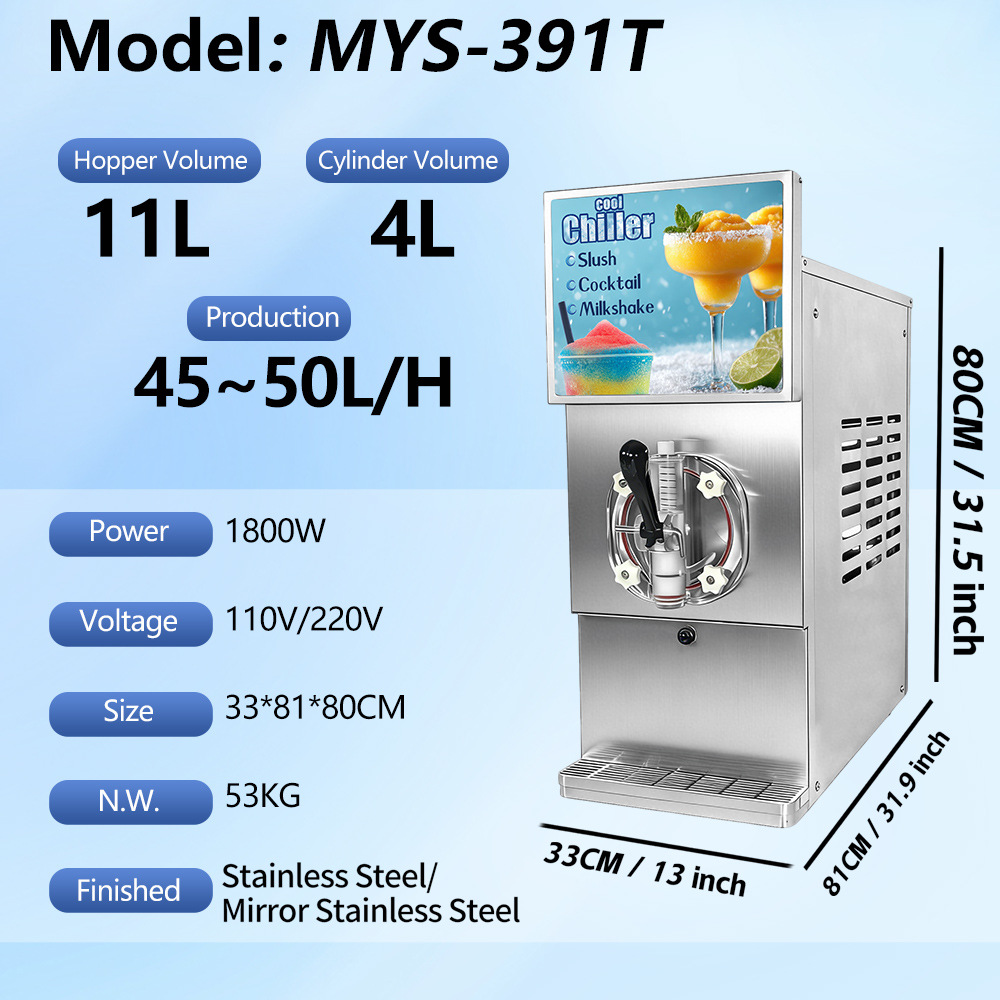 100L / h máquina de batido de barro de escritorio de alta producción comercial multi-sabor batido de leche máquina de fabricación de bebidas frías en todo uno