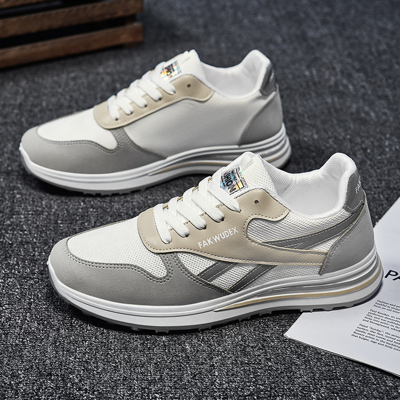 2023春秋季男鞋新款學生情侶休閒跑步鞋shoesmen透氣棉布運動鞋男