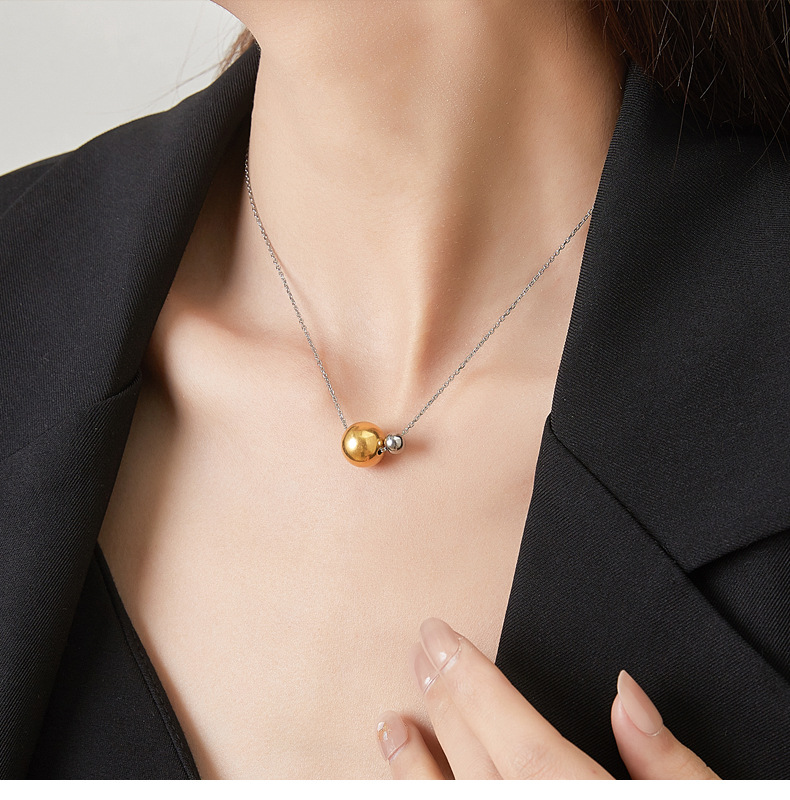 Simple Style Geometric Titanium Steel Plating Necklace