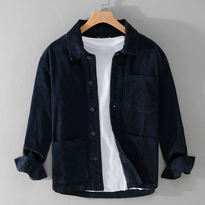 Autumn corduroy comfortable jacket for leisure, oversize