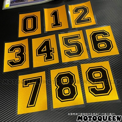 Personalized number plate decals for electric motorcycles, side cover, fuel tank, shock absorber decoration, scratch cover, reflective stickers