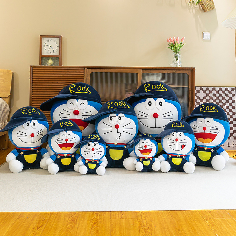 Nuevo sombrero máquina gato juguete de peluche lindo Dingdong gato muñeca Doraemon muñeca de tela para niños