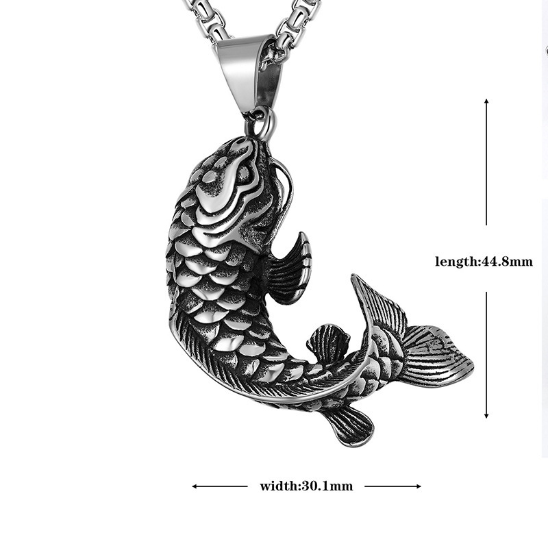 Carp Personalized Environmental Souvenir Necklace Accessories Stainless Steel Koi Senior_voghion.com