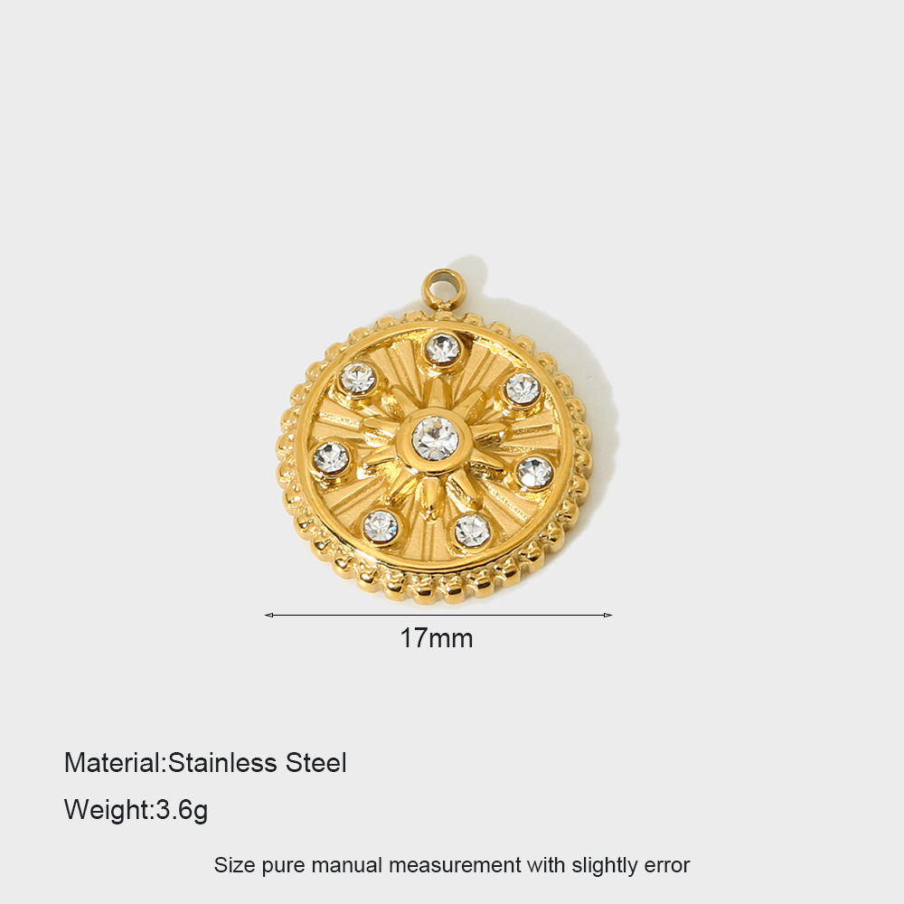 Geometric, Cross, Four Leaf Clover, Flower Pattern 1 Piece 304 Stainless Steel Cross Four Leaf Clover Pendant Beads