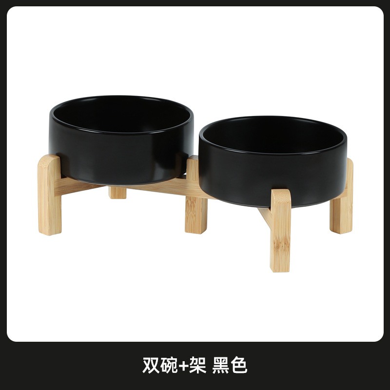 Comedero de Cerámica para Perros, Plato para Comida de Perros, Tazón para Gatos, Tazón Elevado para Gatos, Protección de la Columna Cervical, Antiderrames, Tazón Grande para Perros, Transfronterizo