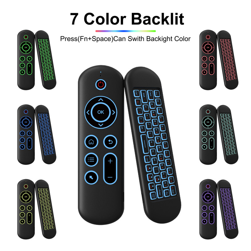 M 5空中飛鼠リモコンbluetooth + 2.4gダブルモードバックライト赤外知能リモコン付きアンドロイドセットトップボックス|undefined