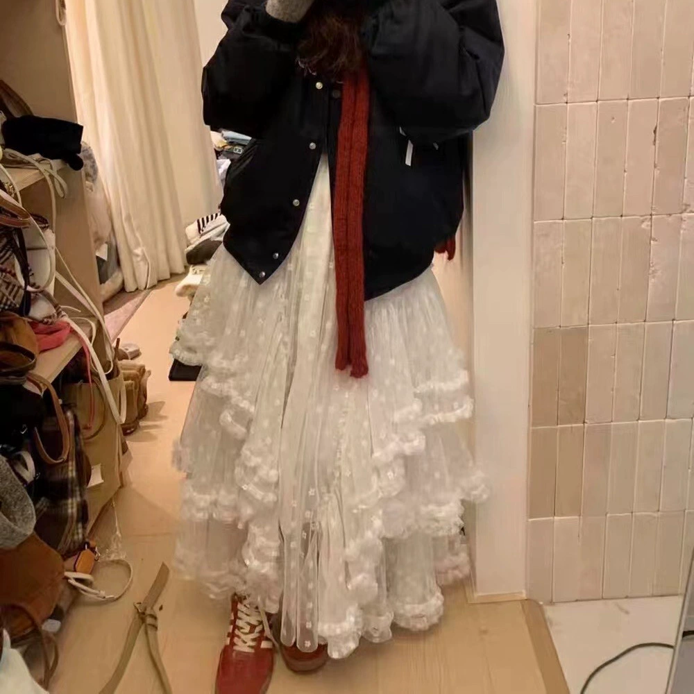 Сладкая цветочная сетчатая пряжа ранней весны 2025 года