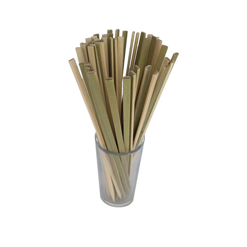BBQ bamboo flat skewers grilled meat skewers fragrant disposable bamboo skewers pointed green leather flat skewers Oden bamboo skewers manufacturer wholesale