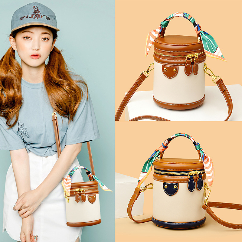 Cross-Border Handbags for Women 2025 New Stylish Fashion Shoulder Bag High-End Crossbody Bag Versatile Cylinder Bag Cross-Border Handbags for Women 2025 New Stylish Fashion Shoulder Bag High-End Crossbody Bag Versatile Cylinder Bag