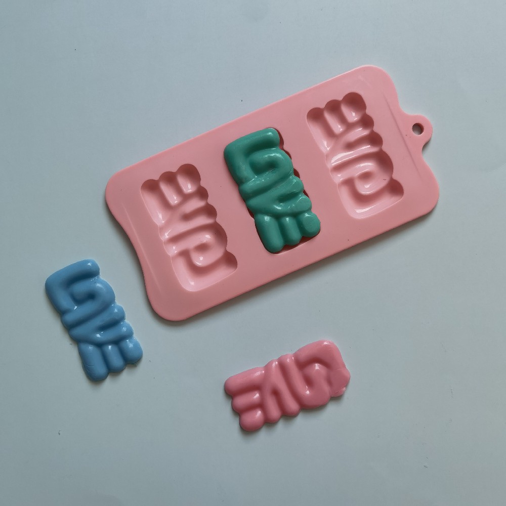 3 amores de chocolate 176 molde de silicona pastel helado pudín molde de postre jabón utensilios