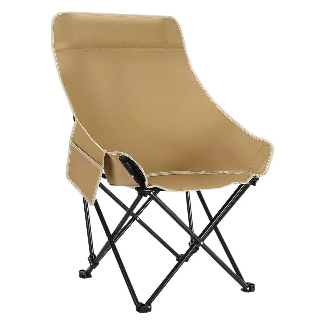 Авторег; High-back moon chair portable lounge chair outdoor folding chair plus high camping chair beach chair casual chair