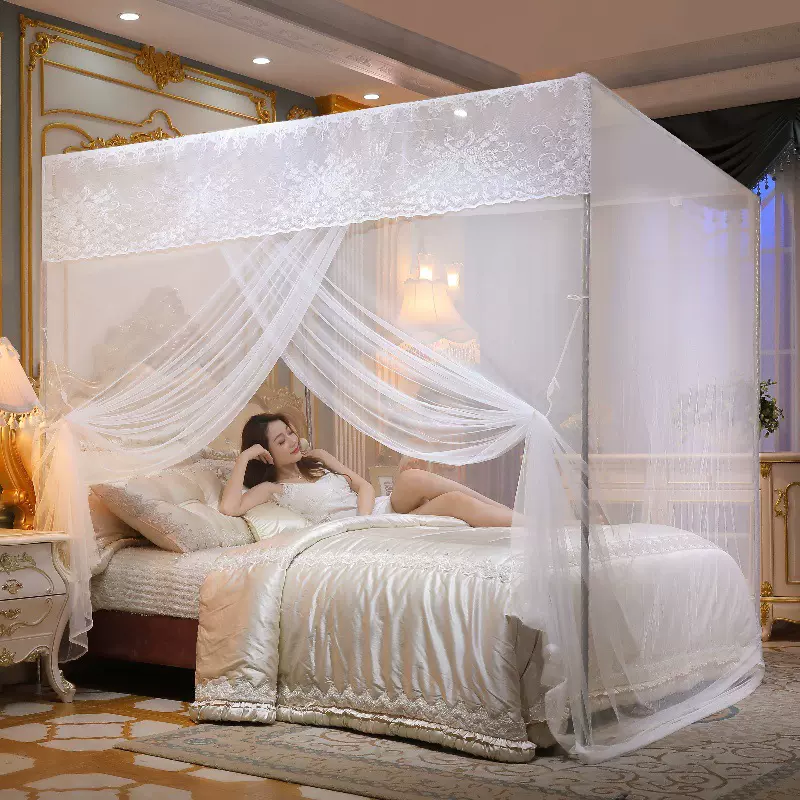 工厂批发加密免安装单开 门蚊帐公主风床家用宿舍学生单双人落地